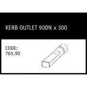 Marley Solvent Joint Kerb Outlet 90DN x 300 - 765.90